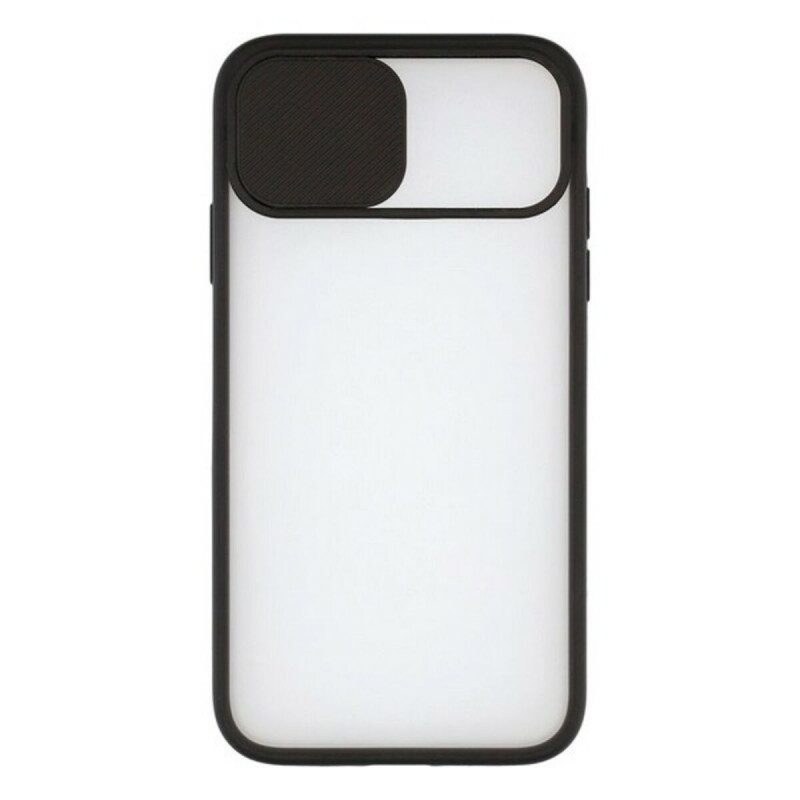 Funda para Móvil con Borde de TPU iPhone 12 Mini KSIX Duo Soft Cam Protect Negro