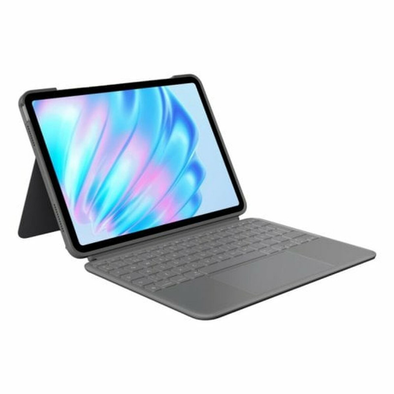 Funda para Tablet Logitech iPad Air 2024 iPad Air 2022 Gris Qwerty Español QWERTY